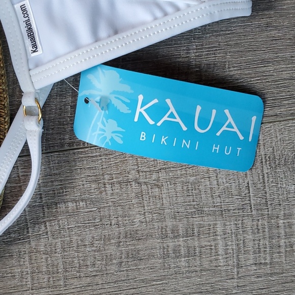 NWT  Kauai thong white bikini. ONE SIZE - Picture 6 of 7